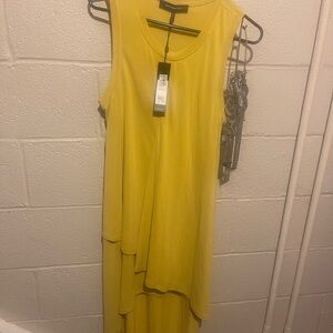 Bloomingdale's Yellow Asymmetrical Ruffled Sundress bundle purse.